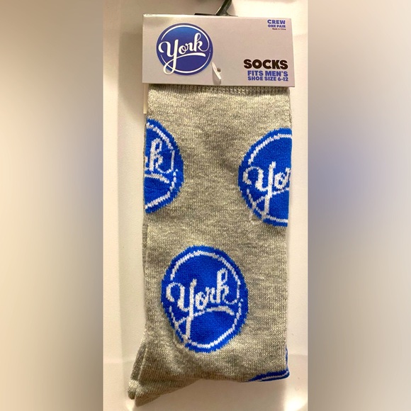 Fun Novelty Socks Featuring York Patty Brand - Picture 1 of 1